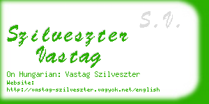 szilveszter vastag business card